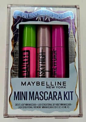 Maybelline NY Mini Mascara Kit Great Lash, Sky High, Firework New Travel