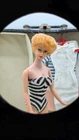 Vintage 1991 Mattel Blonde Bubble Cut Barbie Doll / Clothes / Case & Accessories