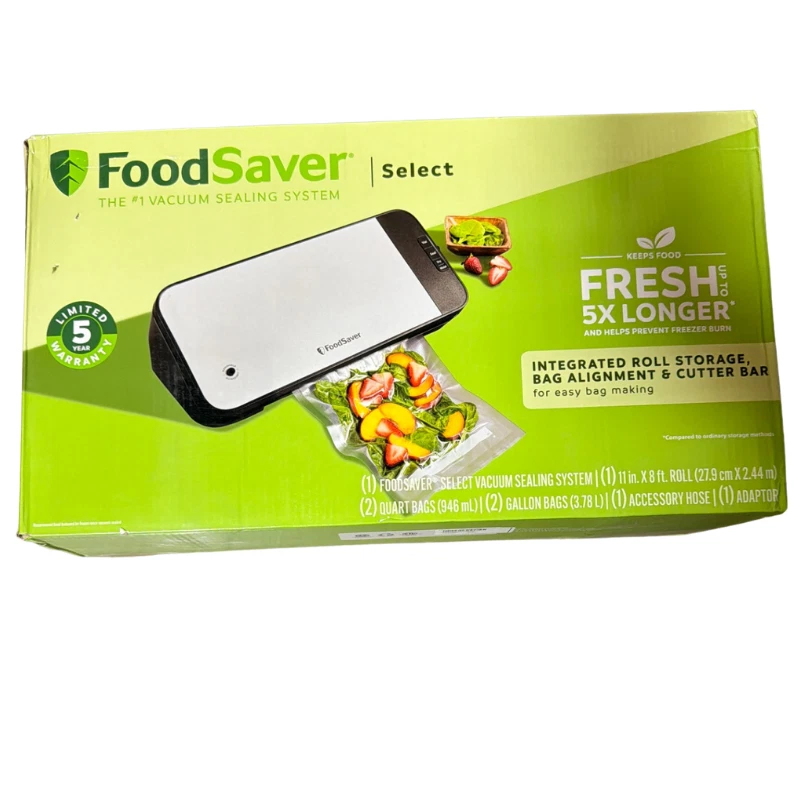 FoodSaver Select Vacuum Sealing System w Roll Bags Hose Adapter New