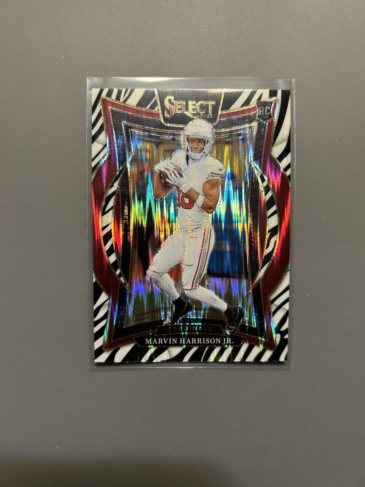 2024 Panini Select MARVIN HARRISON JR. RC Concourse Zebra Shock Prizm SSP #28