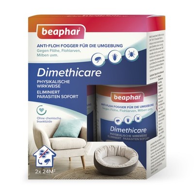 Beaphar Dimethicare Anti-Floh Mini-Fogger 2x 75 ml Vernebler Zecken Flöhe Milben