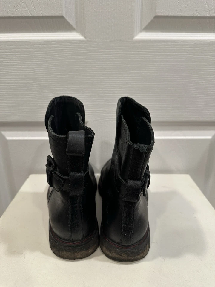 Botas para mujer L’AUTRE CHOICE de cuero con hebilla al tobillo talla 39 EU US 8 GUC Foto 4 de 4