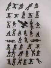 LOT OF 40 VTG Green Army Military Men Assorted Poses 2"-3" Howitzer