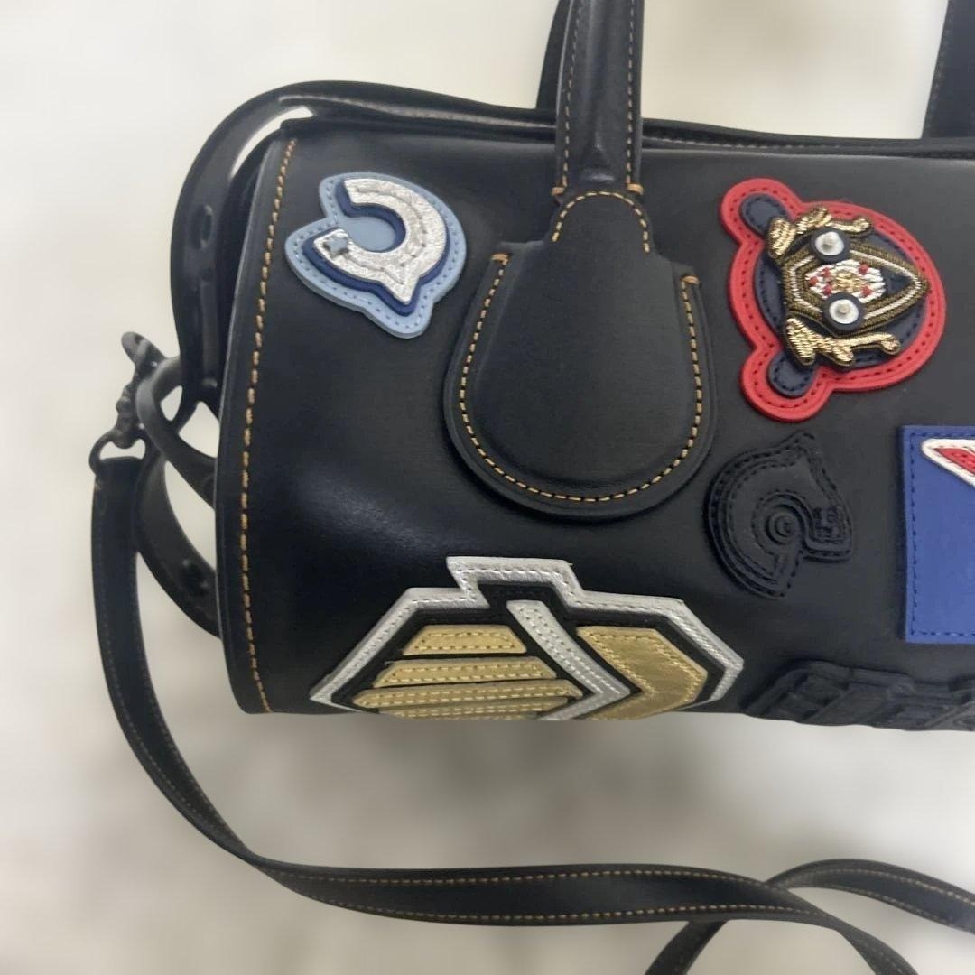 Used authentic Coach 1941 Varsity Patch leather s… - image 2