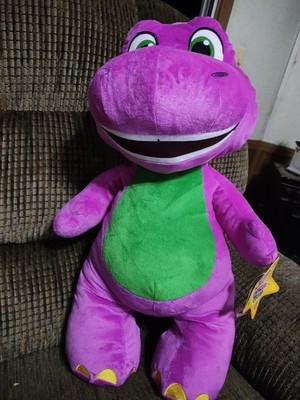 Fisher Price Barney's World Barney Plush Large 24in Soft | eBay