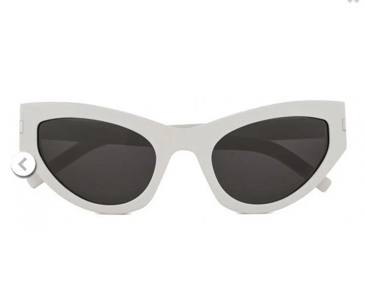 Saint Laurent White Plastic Frame Sunglasses for Women for  display picture 1