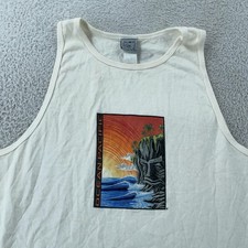 VINTAGE Ocean Pacific Tank Top Shirt Mens Medium Sunset Surf Beach Made USA 90s