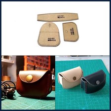 1Set Kraft Paper Sewing Pattern For Handmade Vintage Mini Small Coin Purse