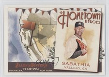 2011 Topps Allen & Ginter's Hometown Heroes CC Sabathia #HH7 HOF 0j6