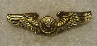 US Air Force Badge EAC Wings ,1970-s,gold color,by GEMSCO NY