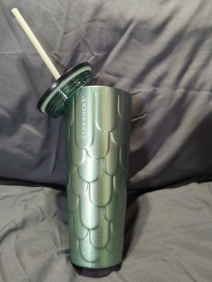 Dragon Scale Iridescent Metal Starbucks Tumbler with Straw 24oz