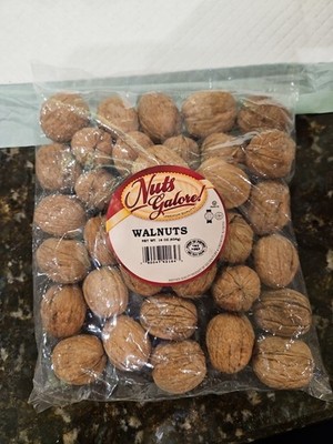 Nuts Galore Whole walnuts in their shell. Sealed bag. 16 Oz Bag