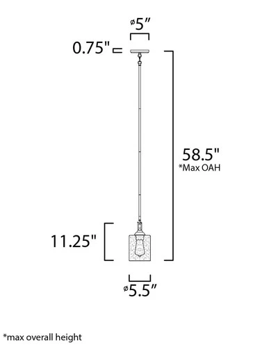 Maxim Stonehenge 5 1/2" Wide Bronze Mini Pendant Light - Picture 6 of 6
