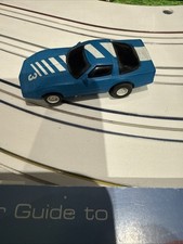 Tyco Corvette 440-X2 Blue White 3 Slot Car
