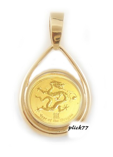 14k Gold 1/10 Gold Lunar Dragon Coin 
