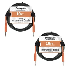 ChromaCast Pro Series Sunset Orange 10ft Pro Series Instrument Cable | 2 PACK