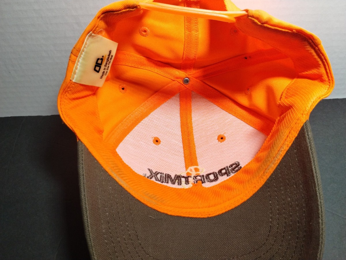 SPORTMIX PET FOOD hat orange / brown adjustable snapback cap (H7) View 5
