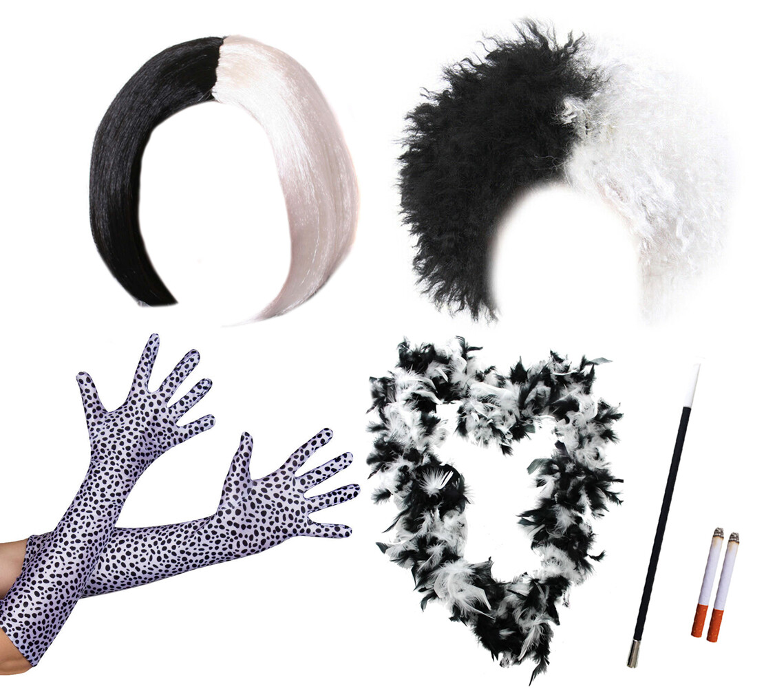 MUJERES DE LUJO PERRO MALVADO DAMA DISFRAZ ACCESORIO CONJUNTO LIBRO PELÍCULA PERSONAJE