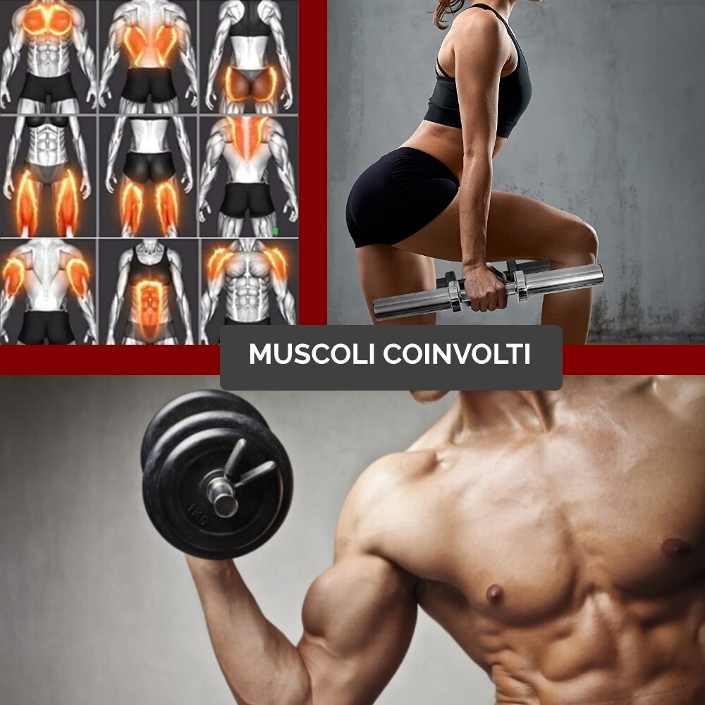 Set di Manubri Corti da 50 cm per Allenamento foto 5