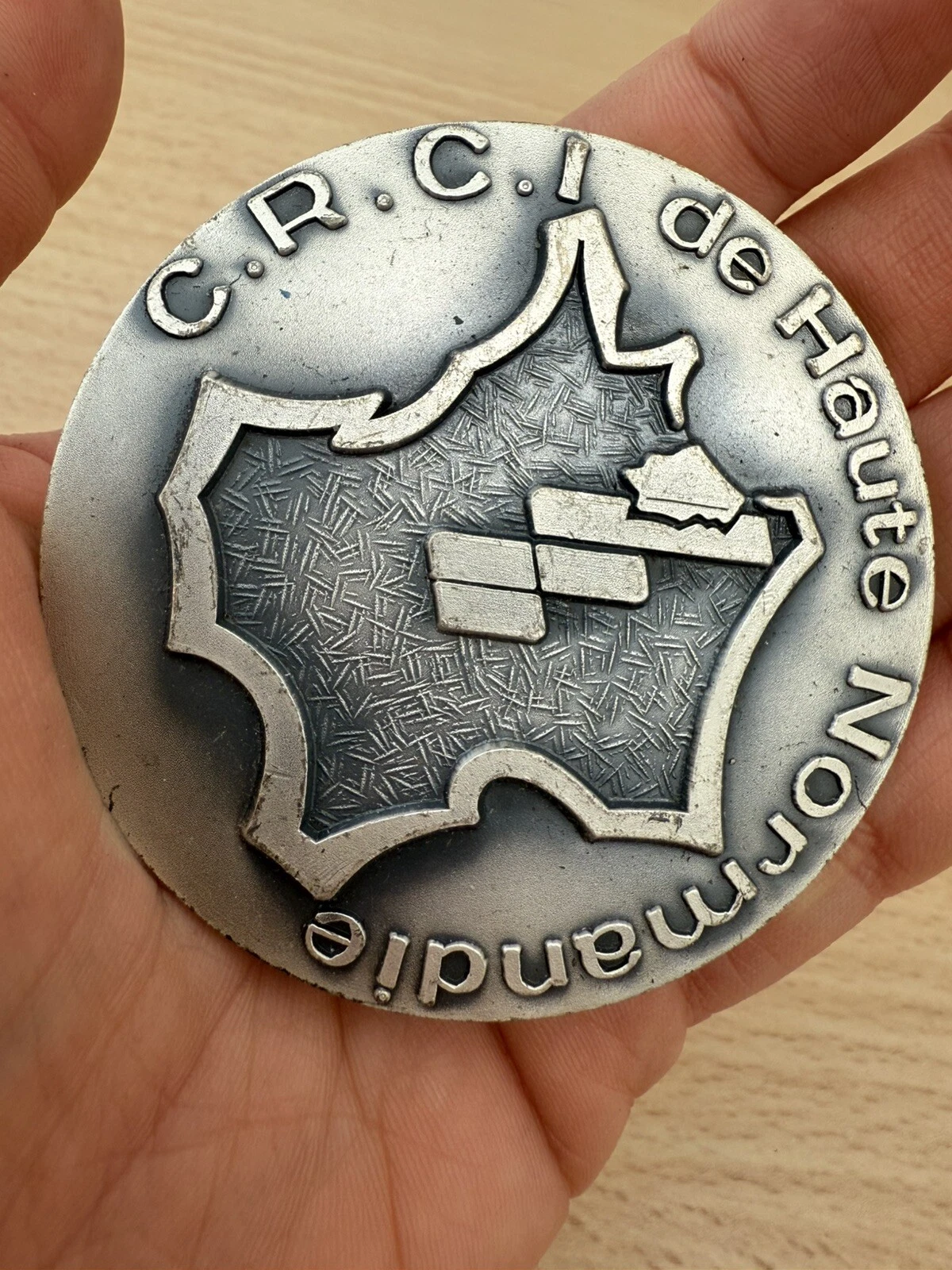 Médaille C R C I De Haute Normandie En Bronze 150,60 Grammes 