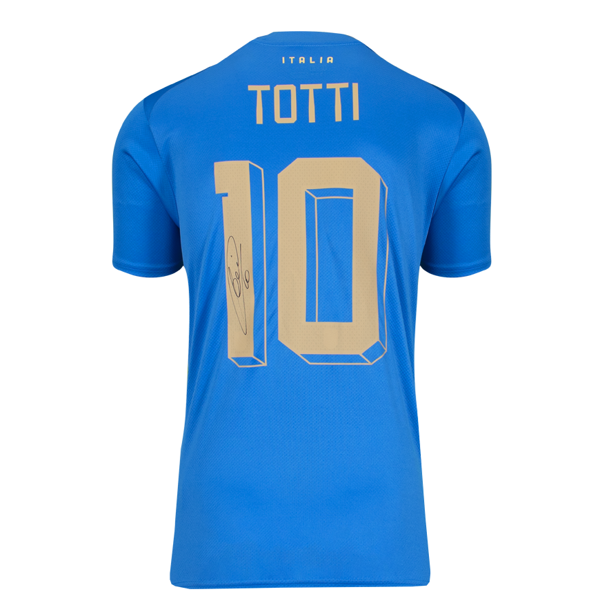 JSVWORLDPREMIUM TOTTI サイン入りユニフォーム Francesco Totti 2022-23 Italy Home Signed Jersey Icons