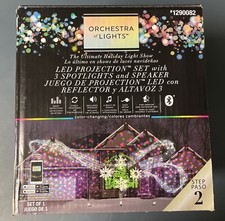 Orchestra of Lights LED Projection Set with 3 Spotlights and Speaker Brand New