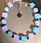 Emily Ray (Signed) Multi-Faceted Blue Crystals & 925 Silver Necklace & Bracelet — photo 2