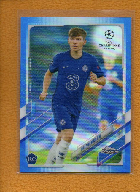Billy Gilmour 2020-21 Topps Chrome UEFA Rookie Blue Refractor RC #66 /150