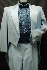 LIGHT BABY BLUE TAIL TUX JACKET or 4pc RETRO LORD WEST TUXEDO VINTAGE MENS PROM