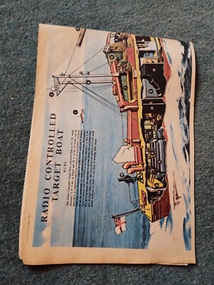 F1z Ephemera 1951 Eagle Cutaway Radio Controlled Target Boat 