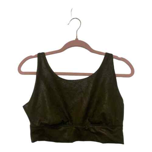 Offline by Aerie Green Waxed Shorts Bra Crop Top … - image 1