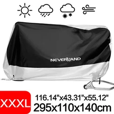 XXXL Waterproof Motorcycle Cover For Honda Goldwing GL1200 GL1500 Black/Silver
