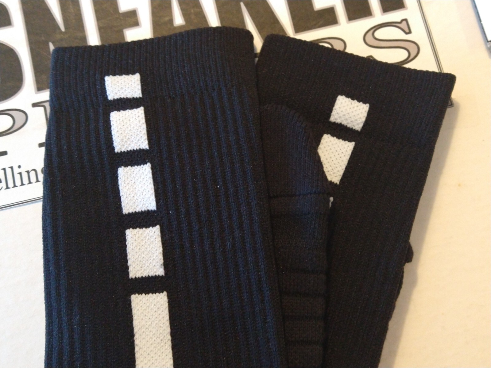 Nike Elite Quick Pro Crew Socks PS0003 018 Black / White Size L