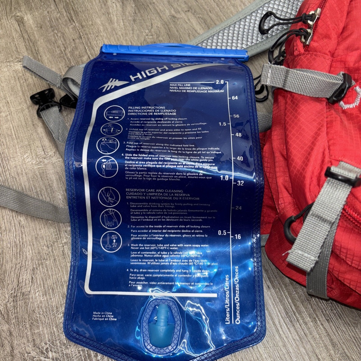 High Sierra ハイドレーションバックパック　Gamma 14 High Sierra Gamma 14L Hydration Hiking Cycling Backpack red