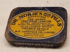 Small Vintage Dr. Morse's Indian Root Pills Slide Tin 