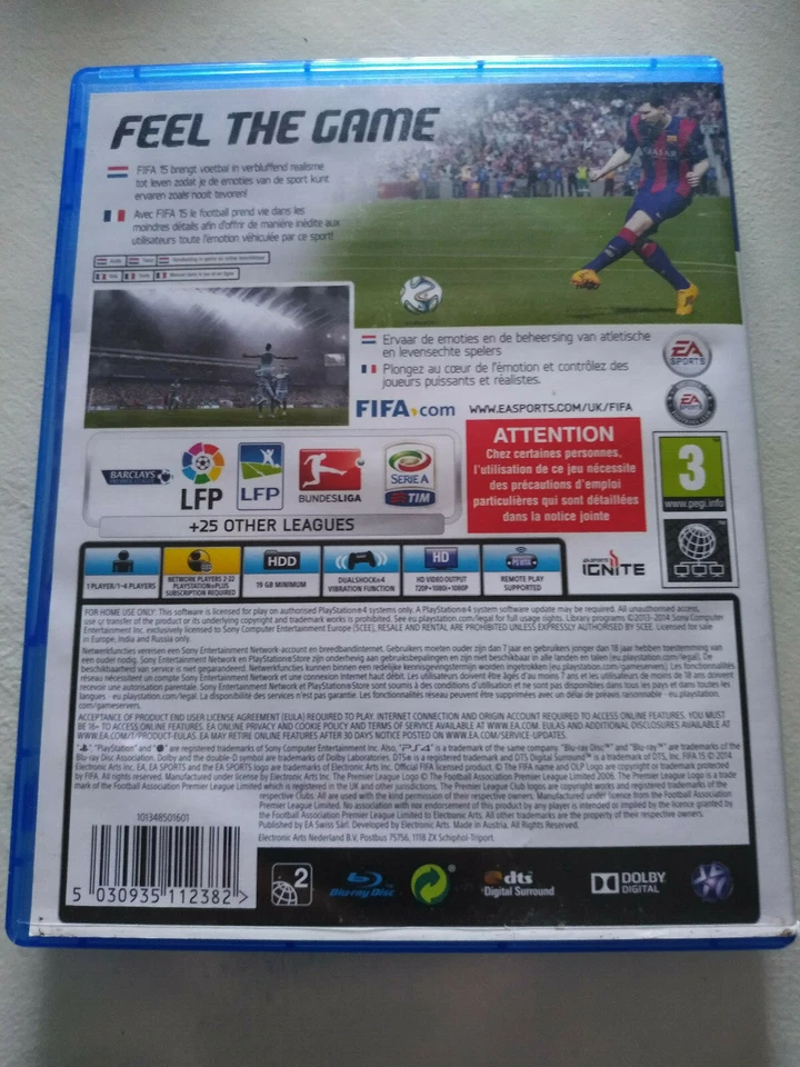 FIFA 15 Messi - Juego PS4 Edicion Francia Italia PAL 3T, foto 2 de 4