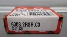 FAG 6303 2RS C3 DEEP GROOVE BALL BEARING, RUBBER SEALED 17x47x14 mm