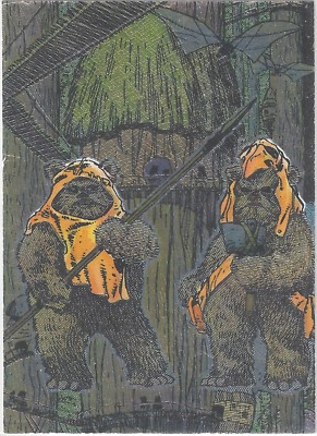 TCS 931  Ewoks 1995 Star Wars Galaxy 3 Etched Foil #15