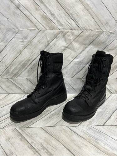 Belleville 300 TRP ST Military Black Steel Toe USA Made Combat Boots Sz 10.5R