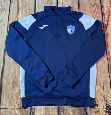 Joma Invictus Football Club Soccer 1/4 Zip Pullover Men s Sz Medium Navy Blue