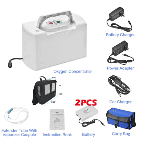 3L/Min Oxygen-Concentrator Machine Rechargeable + 1 2 3 Battery Outside Home USE - Picture 21 of 24