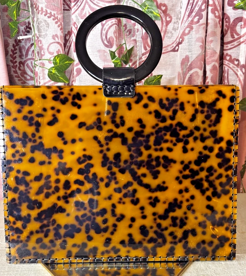 Bolso de Mano Sea Lily Tortoise Valet Acrílico con Handels Negro Foto 2 de 4