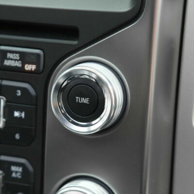Silver Air Conditioner & Audio Knob Cover Trim For 2013-2014 Ford F150 – 4-Piece