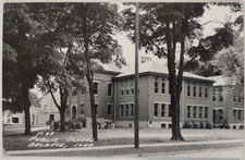 Vintage Public School Bellevue Iowa RPPC Postcard Unposted Class Students