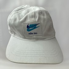 Nike TODDLER HBR Patch Curve Brim Cap White Blue Adjustable Strap Back Hat Rare