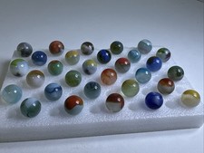 394 Lot Of 30 Vitro Agate Conqueror Vintage Marbles Rarer Colors/ Chalkie