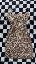 Windsor Homecoming Dress Rose Gold Sequin Size S/M