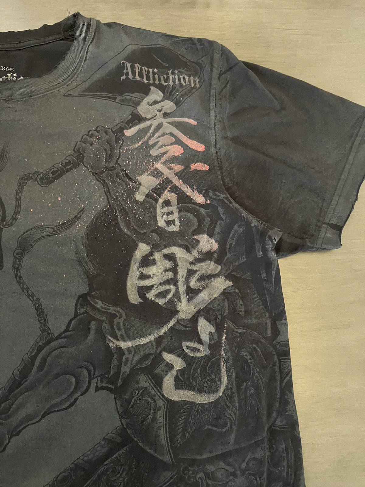 Affliction Heroes & Demons By Horiyoshi III AOP Vintage Y2K T-shirt size L image 8