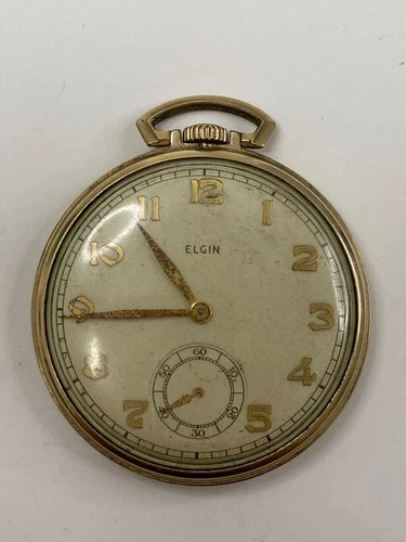 Antique ELGIN 15 Jewels Gold Filled Pocket Watch, Pre-Owned, Runs (32-#150)