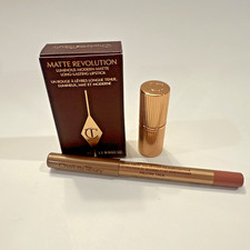 NIB Charlotte Tilbury Matte Revolution Pillow Talk Lipstick Lip Cheat Liner Mini